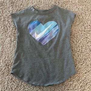 Nike Kids Blue and Purple Heart Tee